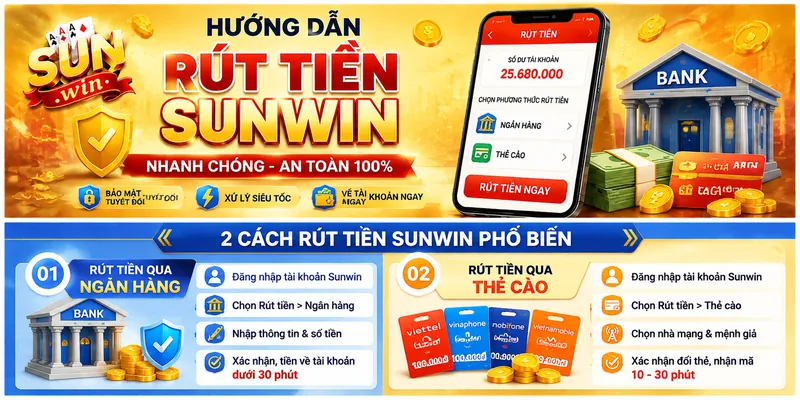 Các Cách Rút Tiền Sunwin Phổ Biến